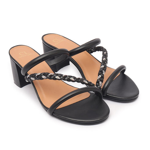 Women's Block Heel Sandals with Braided Straps