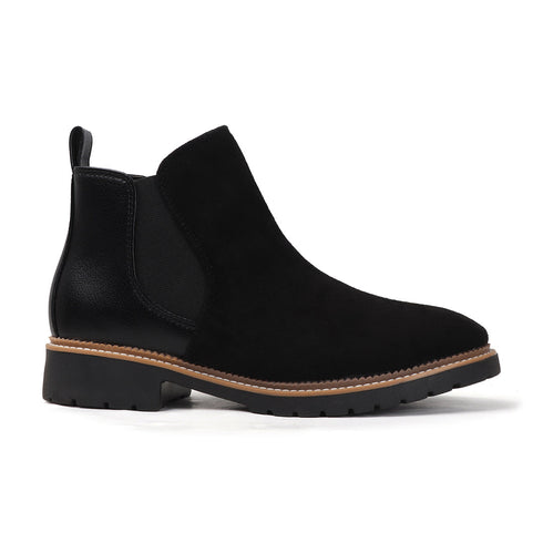 Women's Solid Suede Slip-On Chelsea Boots