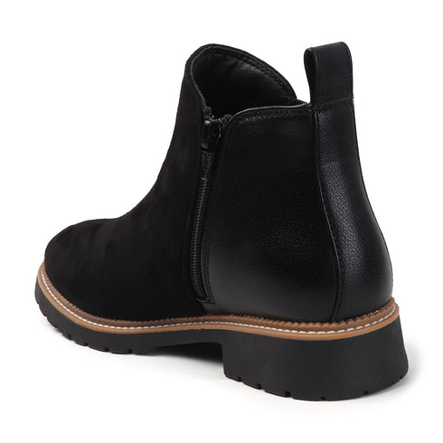 Women's Solid Suede Slip-On Chelsea Boots