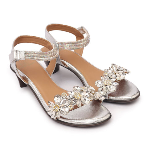 Women's Adjustable Ankle Strap Embellishment Sandal