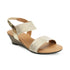 Women's Gold Elasticated Wedge Sandals