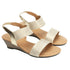 Women's Gold Elasticated Wedge Sandals