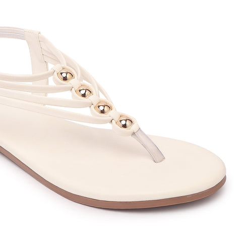 Women's Multy Strap Embellished Thong Sandal