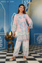 Printkari Poly Muslin Co-ord set in Pink & Sky Blue
