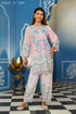 Printkari Poly Muslin Co-ord set in Pink & Sky Blue