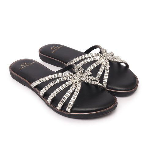 Women's Sparkling Interwoven Strap Sandals