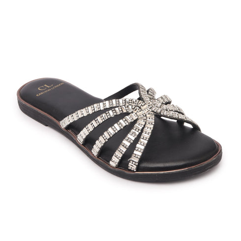 Women's Sparkling Interwoven Strap Sandals
