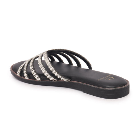 Women's Sparkling Interwoven Strap Sandals