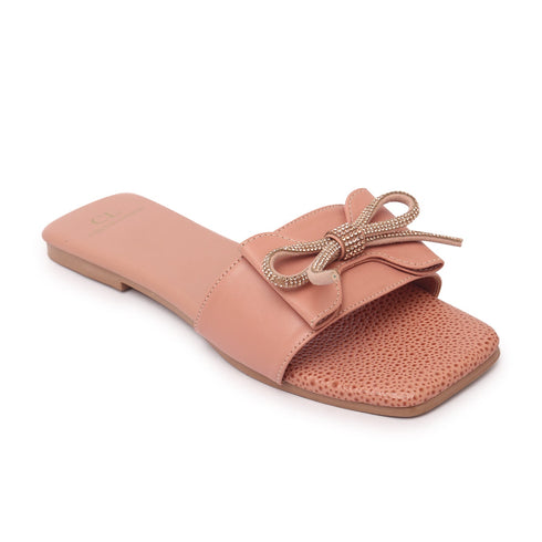 Women's Effortless Chic Bow-Detail Slides Sandal