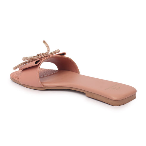 Women's Effortless Chic Bow-Detail Slides Sandal