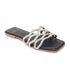 Women's Rhinestone Embellished Woven-Strap Slides