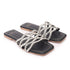 Women's Rhinestone Embellished Woven-Strap Slides