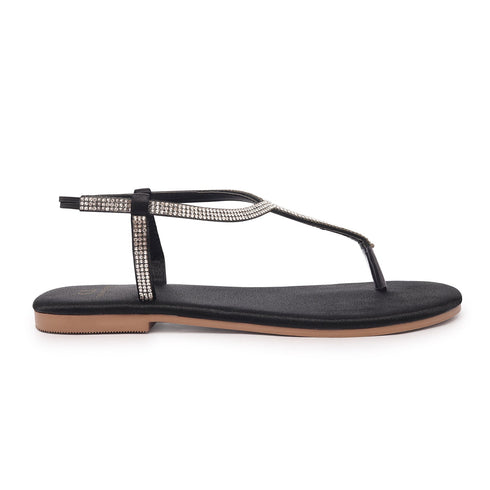 Women's Sparkle-Strap Thong Sandals