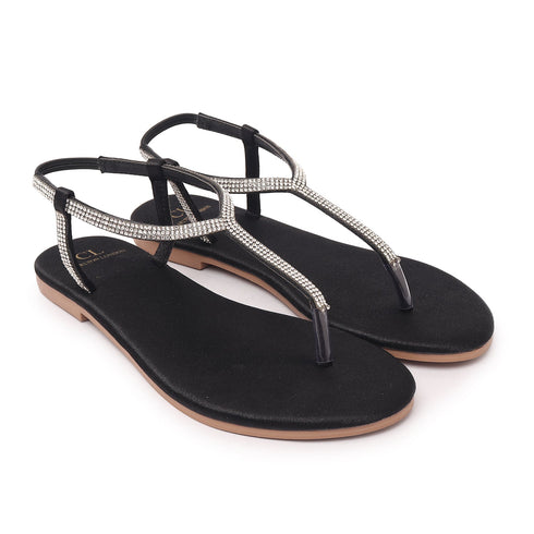 Women's Sparkle-Strap Thong Sandals