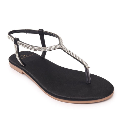 Women's Sparkle-Strap Thong Sandals