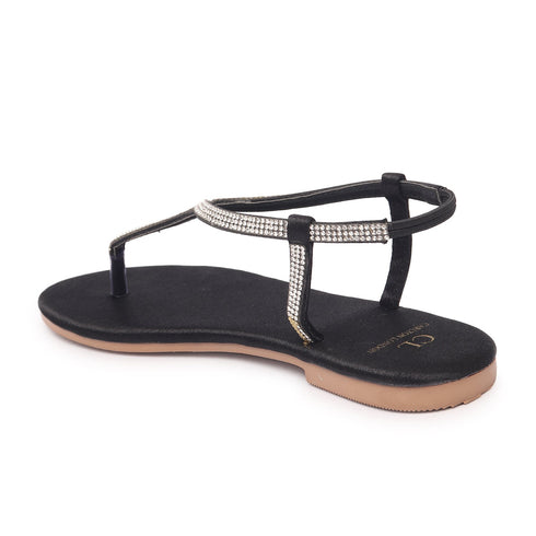 Women's Sparkle-Strap Thong Sandals