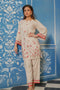 Printkari Poly Muslin Co-ord set in Off White Red