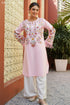 Kashmiri Aari Work Cotton Long Kurta – Pink