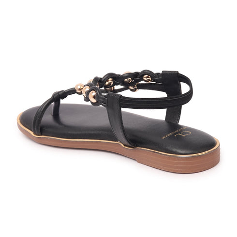 Women's Comfort Beaded Ankle Strap Sandals