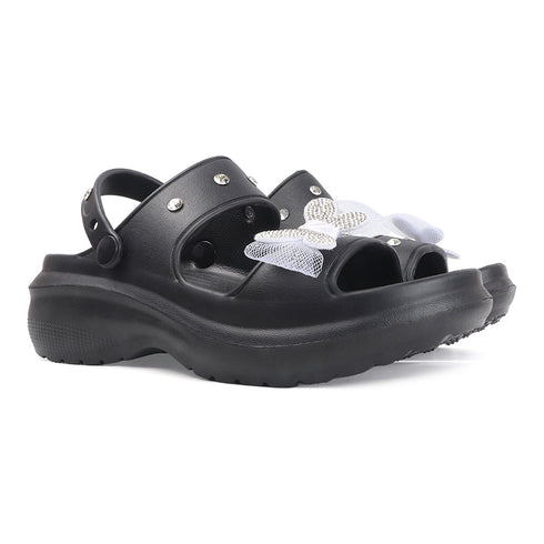 Women's Embellished Bow Slingback Waterproof Sandals