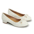 Women's Textured Round Toe Block Heel Pumps