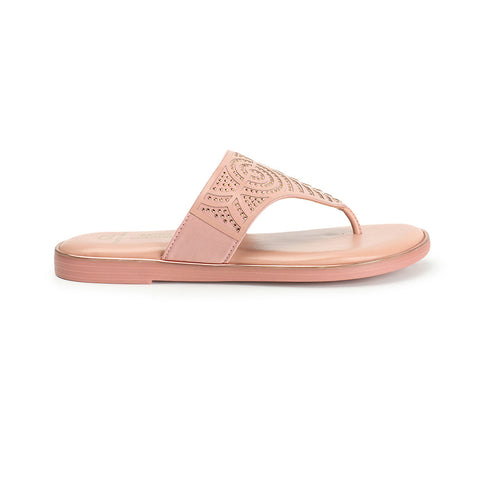 Women's Beautifully Embellished Wide Thong Strap Thong Sandals
