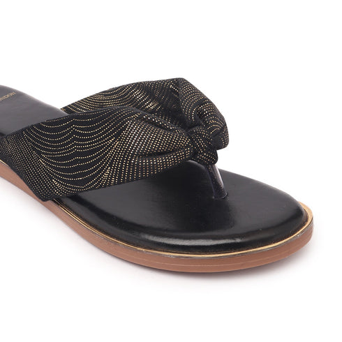 Women's Glamorous Ruched T-Strap Sandal