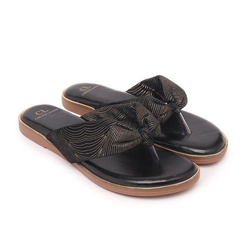 Women's Glamorous Ruched T-Strap Sandal
