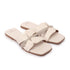 Women's Rhinestone-Detail Double-Strap Slides