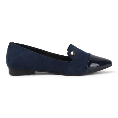 Women's Two-Tone Pointed Toe Loafers