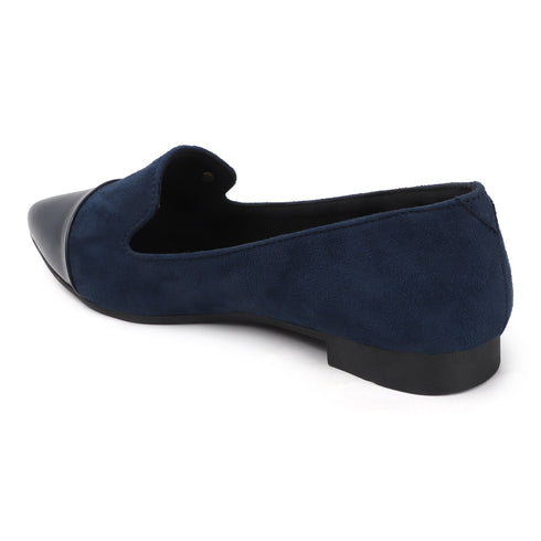 Women's Two-Tone Pointed Toe Loafers