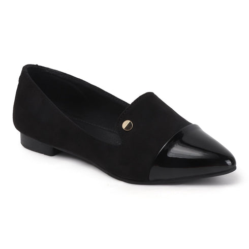 Women's Two-Tone Pointed Toe Loafers