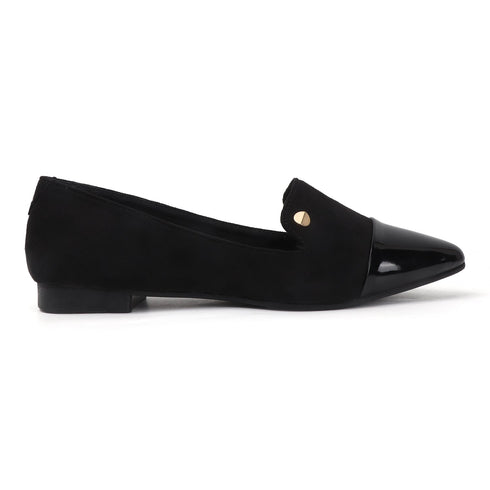 Women's Two-Tone Pointed Toe Loafers