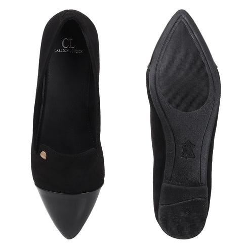 Women's Two-Tone Pointed Toe Loafers
