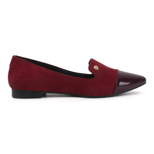 Women's Two-Tone Pointed Toe Loafers