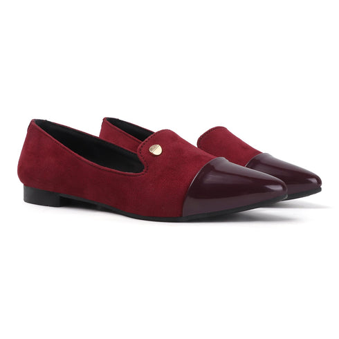 Women's Two-Tone Pointed Toe Loafers