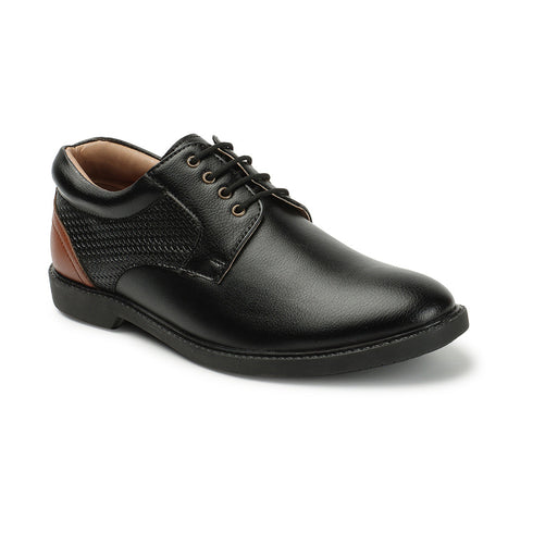 Men's Textured Accent Lace-Up Formal Shoes