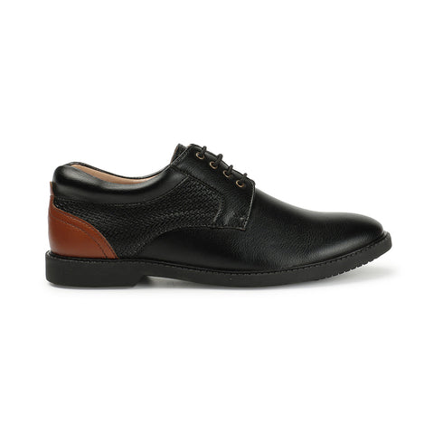 Men's Textured Accent Lace-Up Formal Shoes