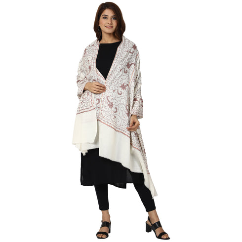 Women's Hand Embroidered Wool Shawl
