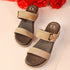Women's Beige Double Strap Slip-On Comfort Sandals