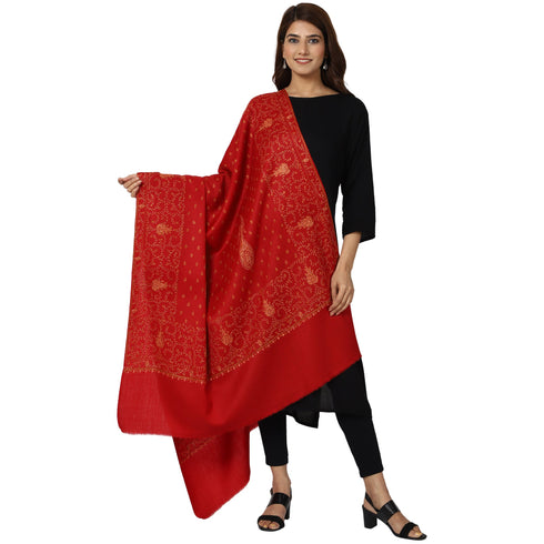Women's Hand Embroidered Wool Shawl