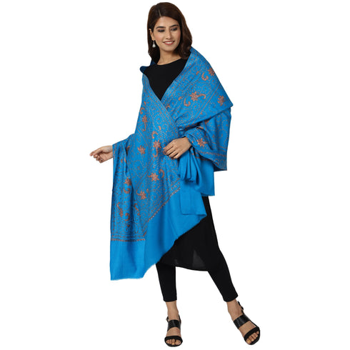 Women's Hand Embroidered Wool Shawl