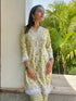 Sahiba bali in Samma Chikankari Co-ord set in Cotton for Women- Cream