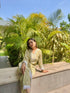 Sahiba bali in Samma Chikankari Co-ord set in Cotton for Women- Cream