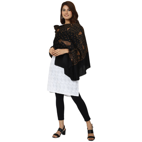 Women's Hand Embroidered Wool Shawl