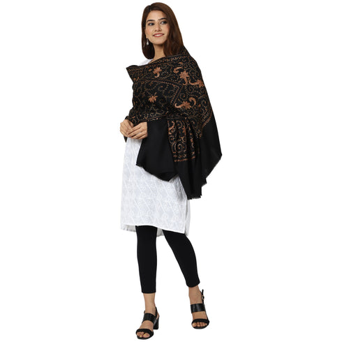 Women's Hand Embroidered Wool Shawl