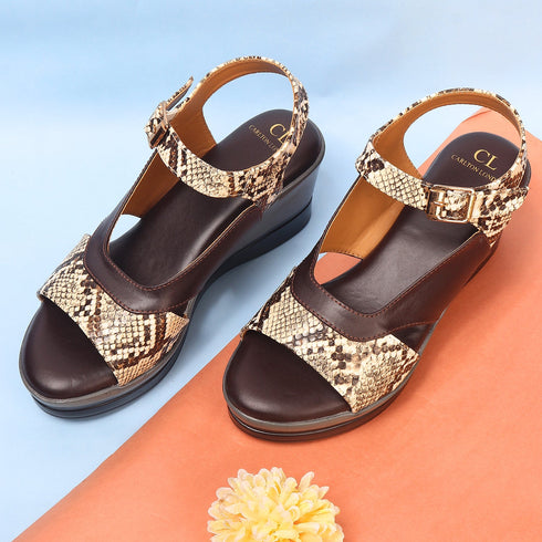 Women's Adjustable Ankle Strap Comfortable Wedge Heel