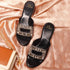 Women's Jeweled Embellishment Slip-On Style Sandal