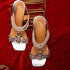 Women's Elegant Embellished Block Heel Sandals