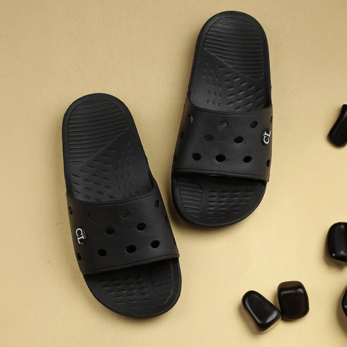 Men Perforated Comfort Solid Slider